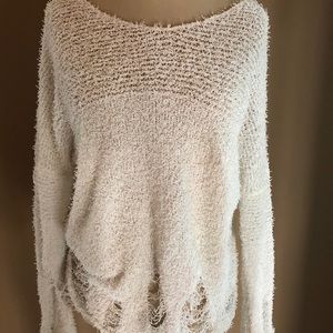 Moon River distressed texture sweater